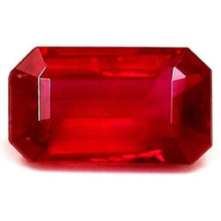 Untreated 0.30 cts. Emerald Cut Ruby