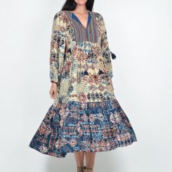 Long Sleeve Cotton Maxi Dress-au-small