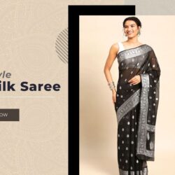 How to Style Black Silk Saree - PepaBai